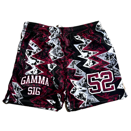 Gamma Sig Zig Zag Mesh Shorts